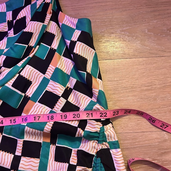 🖤💚Anthropologie Green & Black Assymetrical Slip Dress💚🖤 - Picture 11 of 11